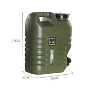 7.5L-18L Portable Water Jug w/ Spigot & Carrying Handle